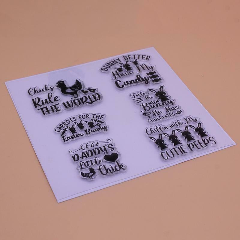 Easter Bunny Chicks Silicone Clear Seal Stamp DIY Scrapbooking Embossing Photo