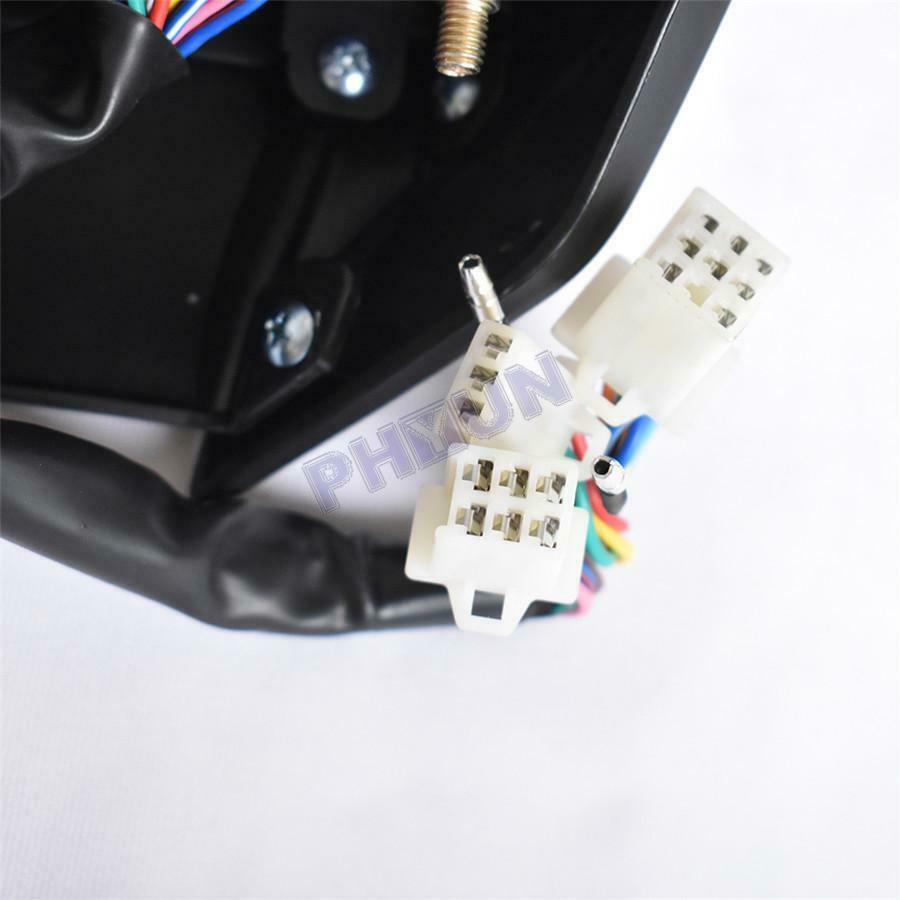 Motorcycle LED Speedometer Odometer Tachometer LCD AV Screen Universal w/ Sensor
