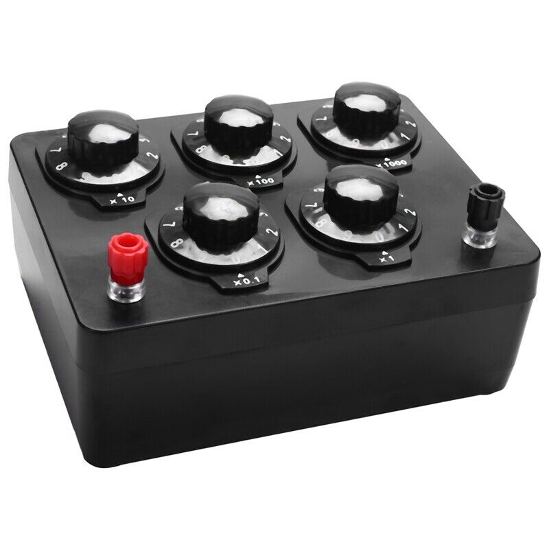 Black Resistance Box Iron Variable Decade Resistor Resistance Box 0-9999.9 OhmV4