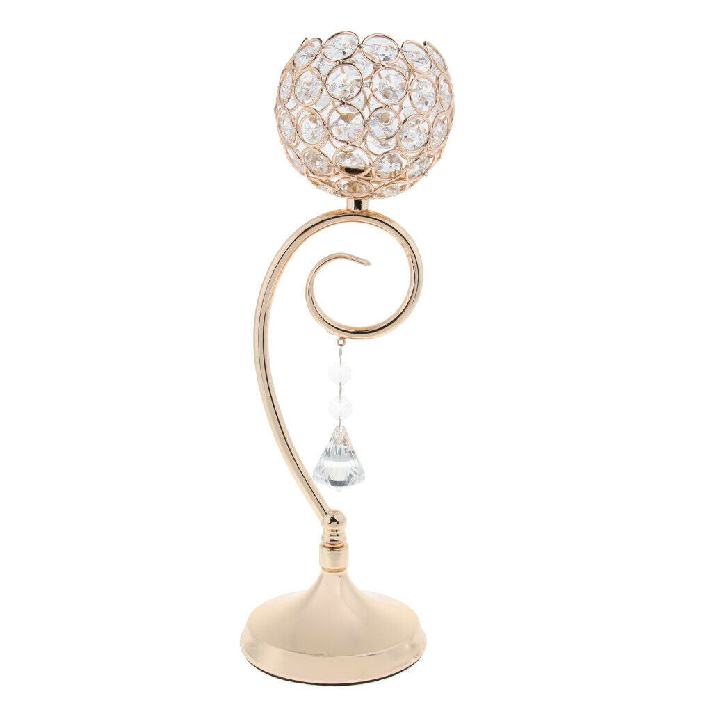 Tea Light Candle Holder Candlestick Wedding Banquet Centerpiece  Golden