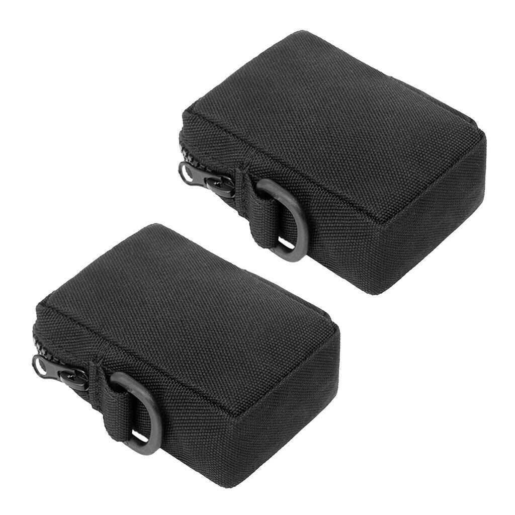 2Pcs Outdoor Compact Molle Belt Pouch Utility Pouch Accessory Bags - Black