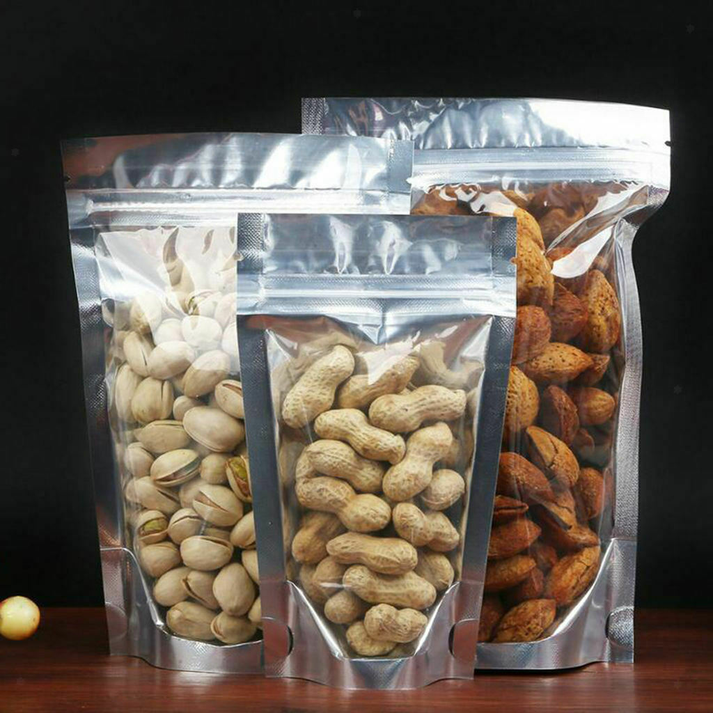 100-pack Mylar Bag Aluminum Foil Packing Storage Pouches for Fresh Keeping