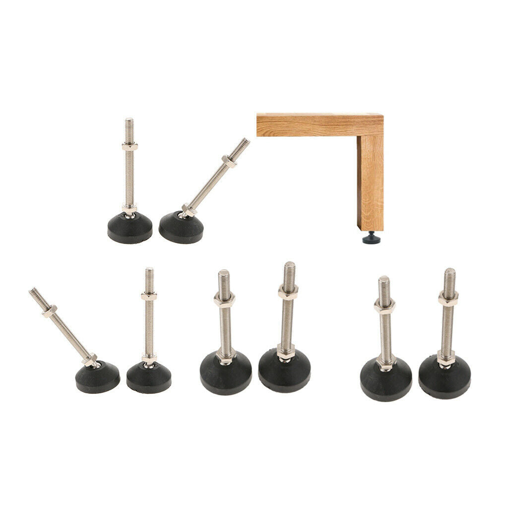 8pcs Pack Furniture Leg Levelers Leveling Feet Height Adjustable, 50mm Base