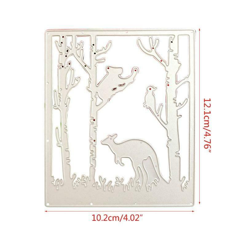 Kangaroo Metal Cutting Die Exquisite Forest Scene Embossing Script Die Stencils