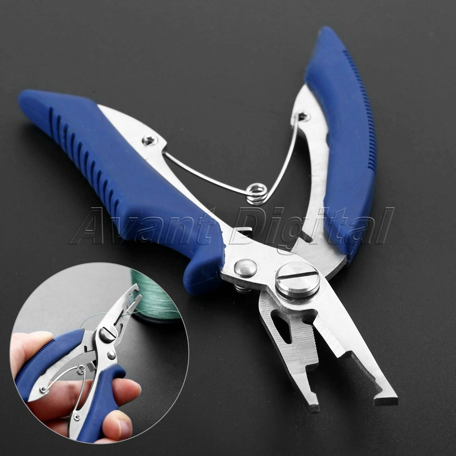 1×Stainless Steel Fishing Plier 13cm Scissor Lure Hook Cut Tackle Versatile