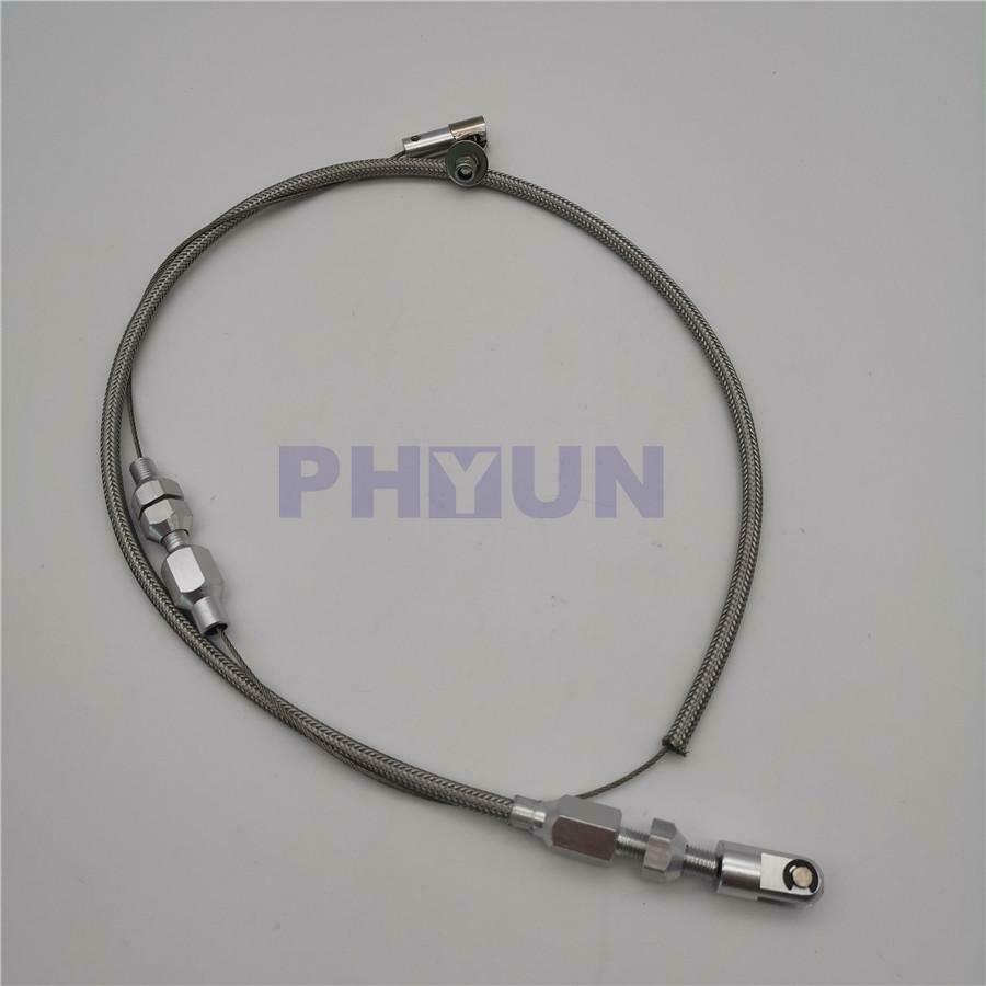 24" Car Auto Throttle Pedal Cable Braided Stainless Outer Tube Steel Inner Cable