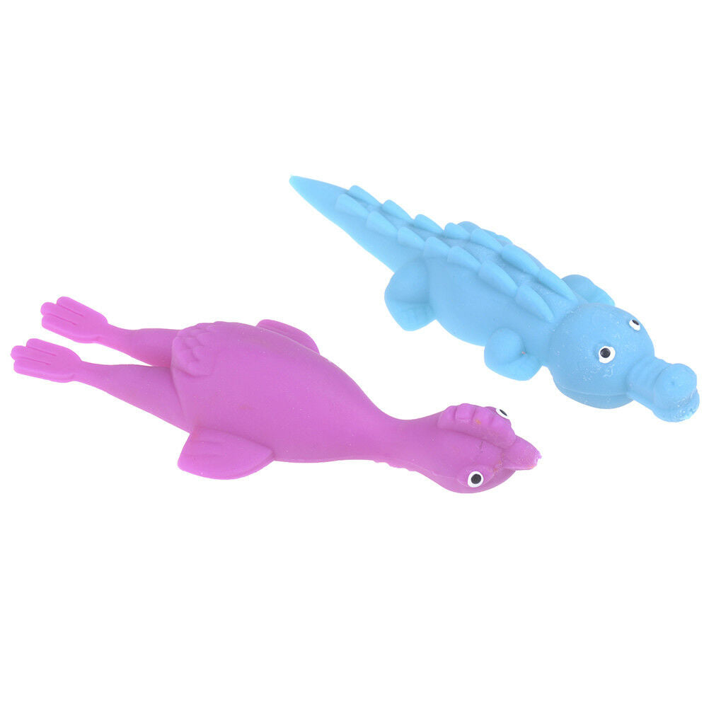 1Pc cute stretchy finger slingshot sticky flying marine animal kids to.l8