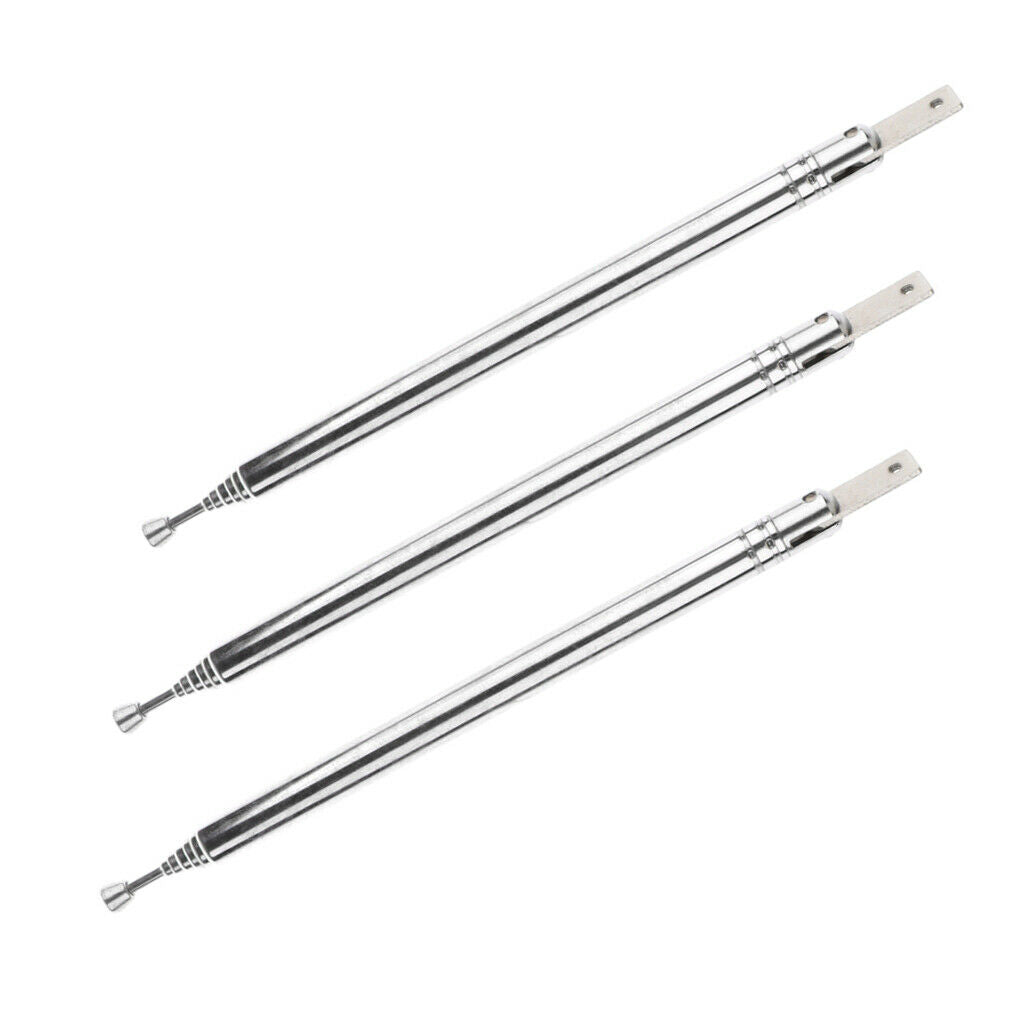 3 pcs. Radio antennas, telescopic antenna, FM radio antenna, TV remote control