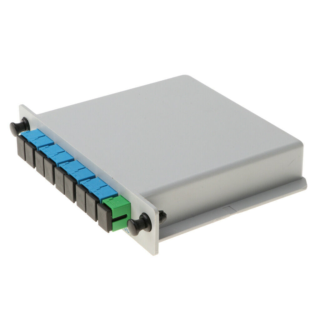 2pc PLC Fiber Optical FTTH Splitter Module SC/UPC Cassette Card Insert Type