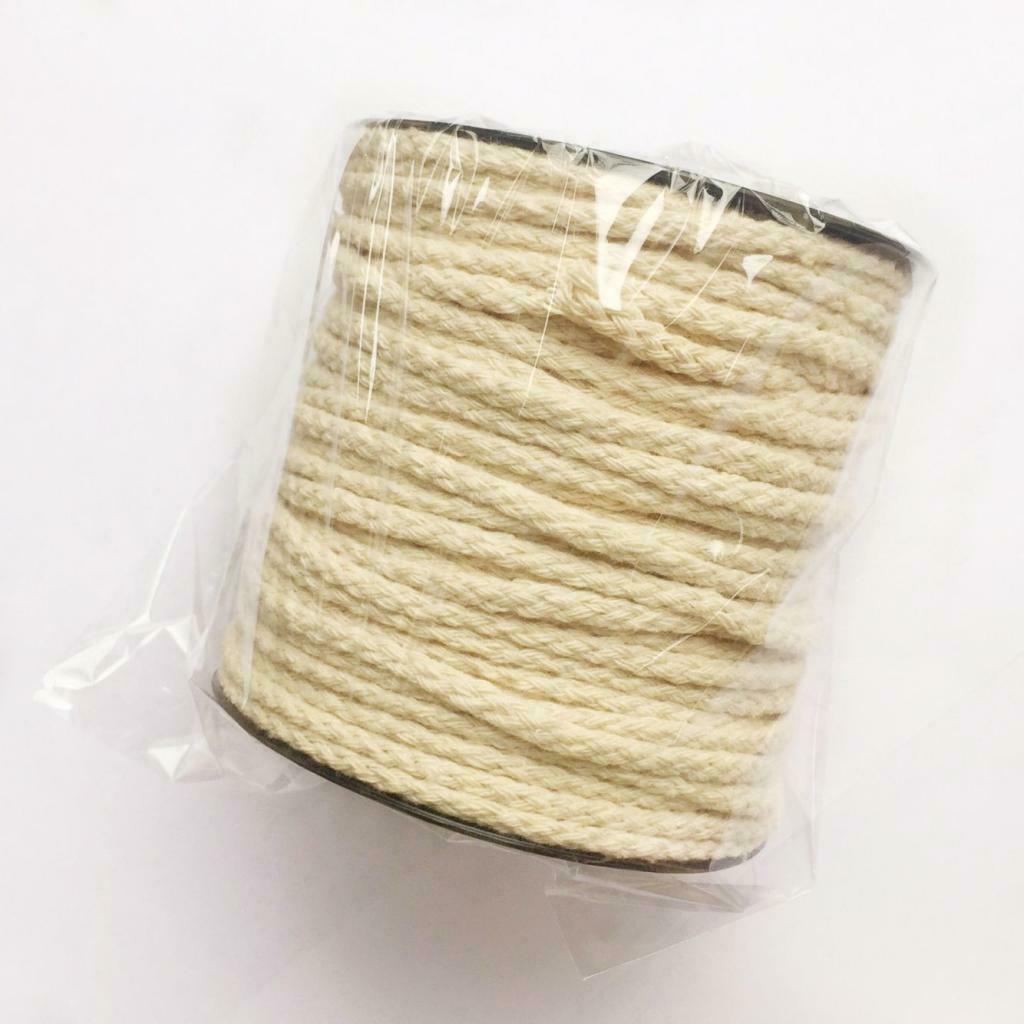 50m 100% Cotton Twisted Cord Multiuse Craft Rope Macrame Artisan String DIY