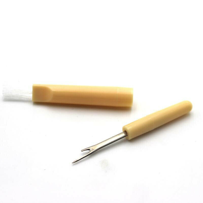 2-in-1 Seam Ripper Brush Top Unpicker Needle Work Seamstress Sewing Tool