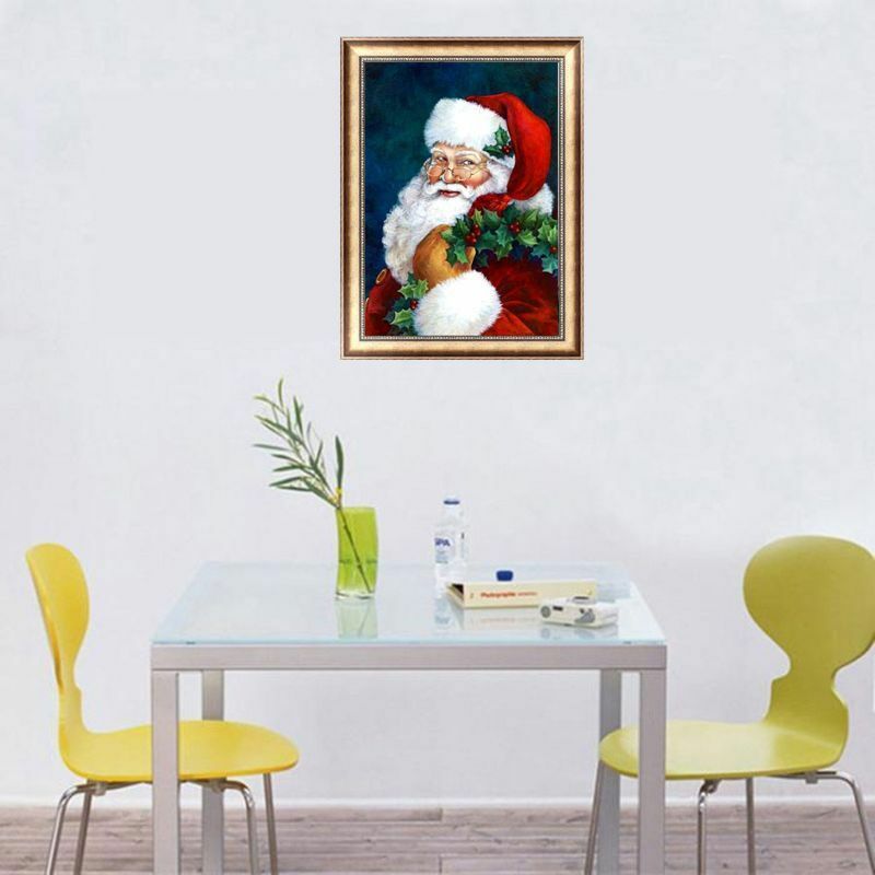 Christmas Santa Claus DIY 5D Full Diamond Painting Cross Stitch Kit  Home Decor