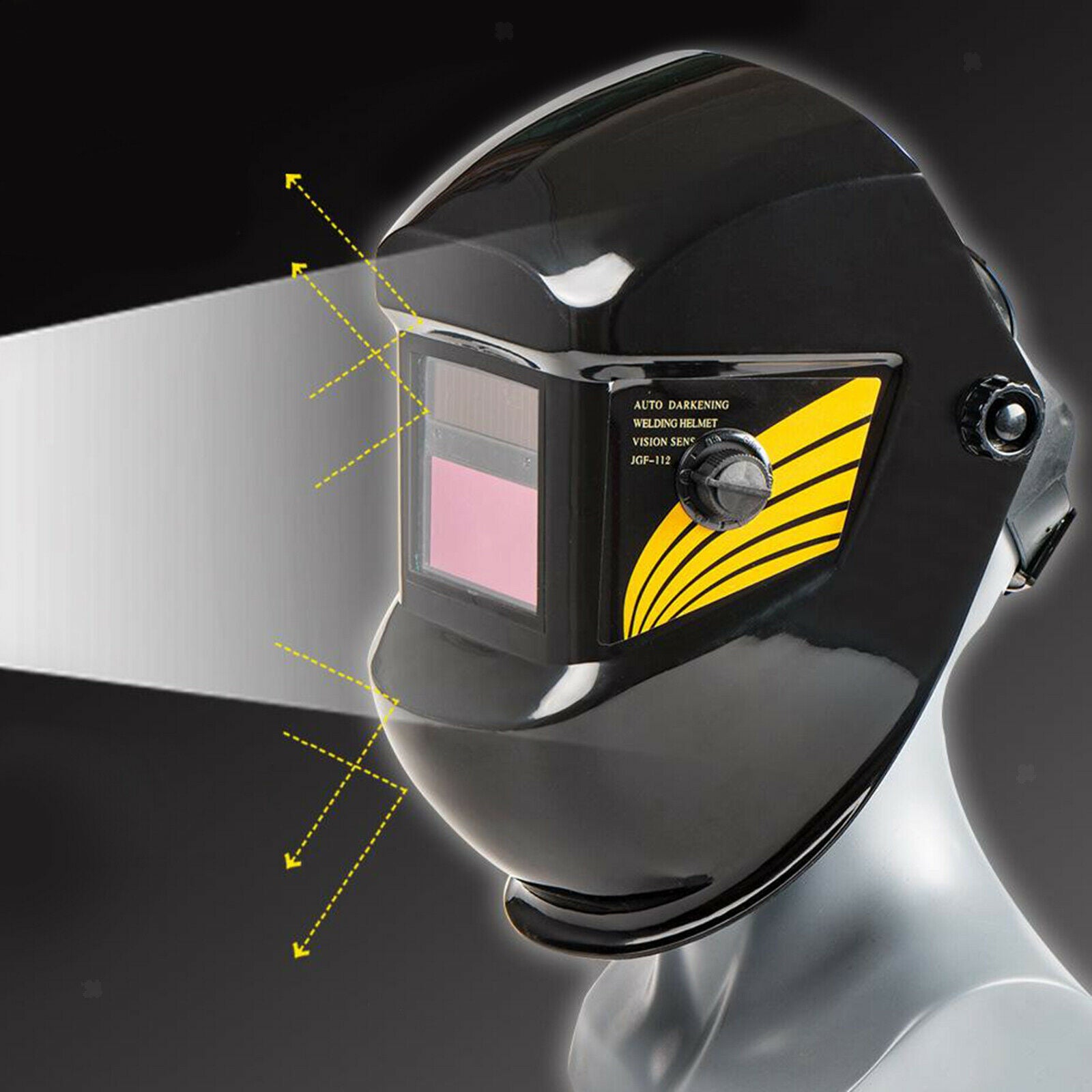 Ajdustable Welding Helmet Auto Darkening Welding   Eye Protector Shade for Arc