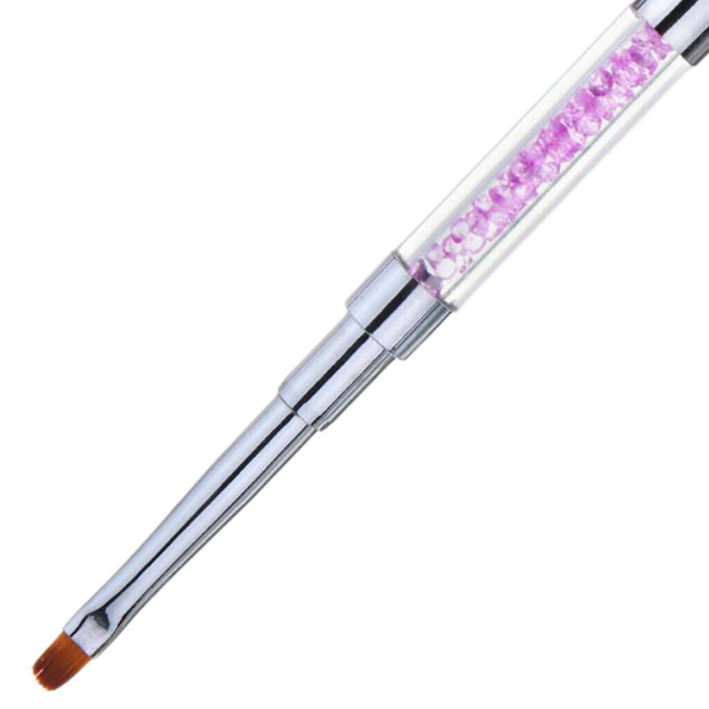 Nail Brush Dual-Ended Poly Acrylic UV Gel Extension Builder 5pcs