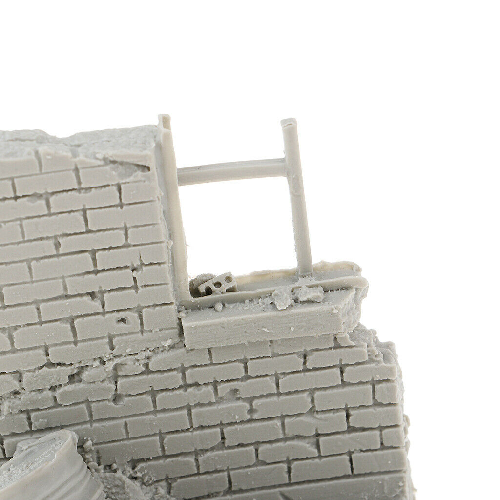 Unpainted 1/35 Military Soldier Battlefield City Ruins Battleground Building