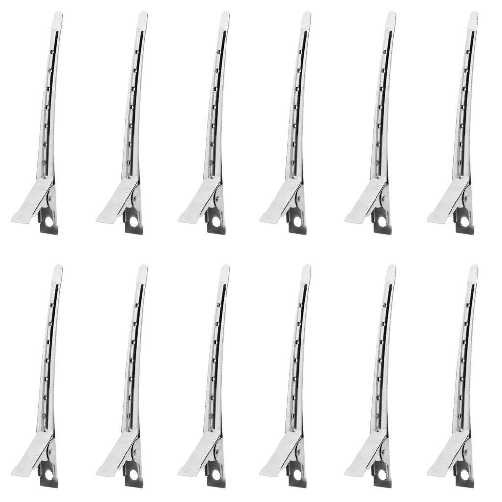 12 Pack Stainless Steel Duckbill Fixing Clips Clamps Accessories with Holes