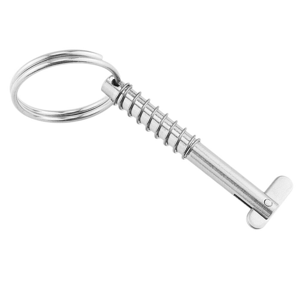 MagiDeal 6.3x76mm Quick Release Pin Deck Hinge Parts - 316 Stainless Steel