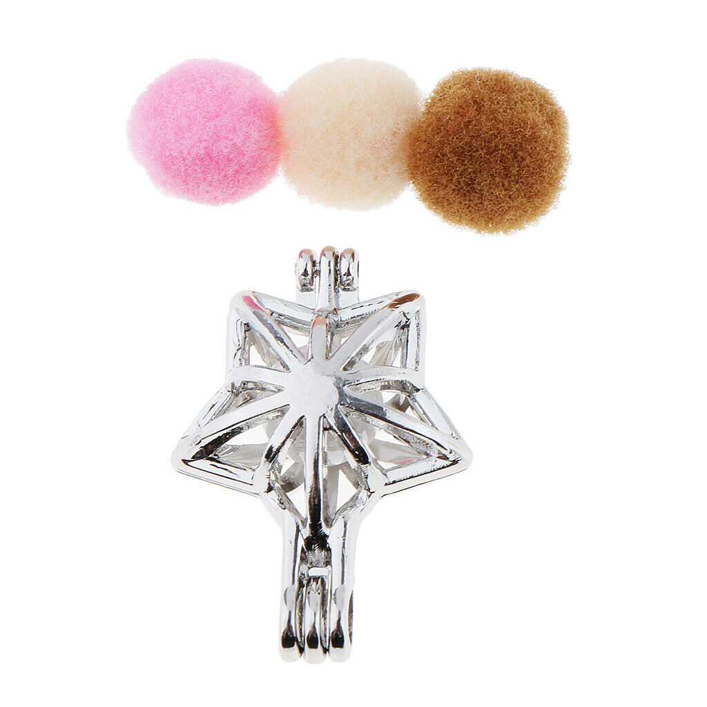 Hollow Simulated Pearls Beads Cage Locket Pendant for Jewelry Making Type 2