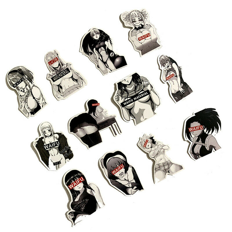 30pcs Waifu Stickers Anime Pinup Girl Laptop Love Vin.l8