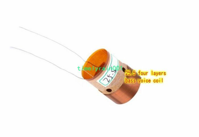 2pcs 25.5mm 8Ω Round wire Woofer coil bass speaker Voice Coils 8ohm Audio Parts