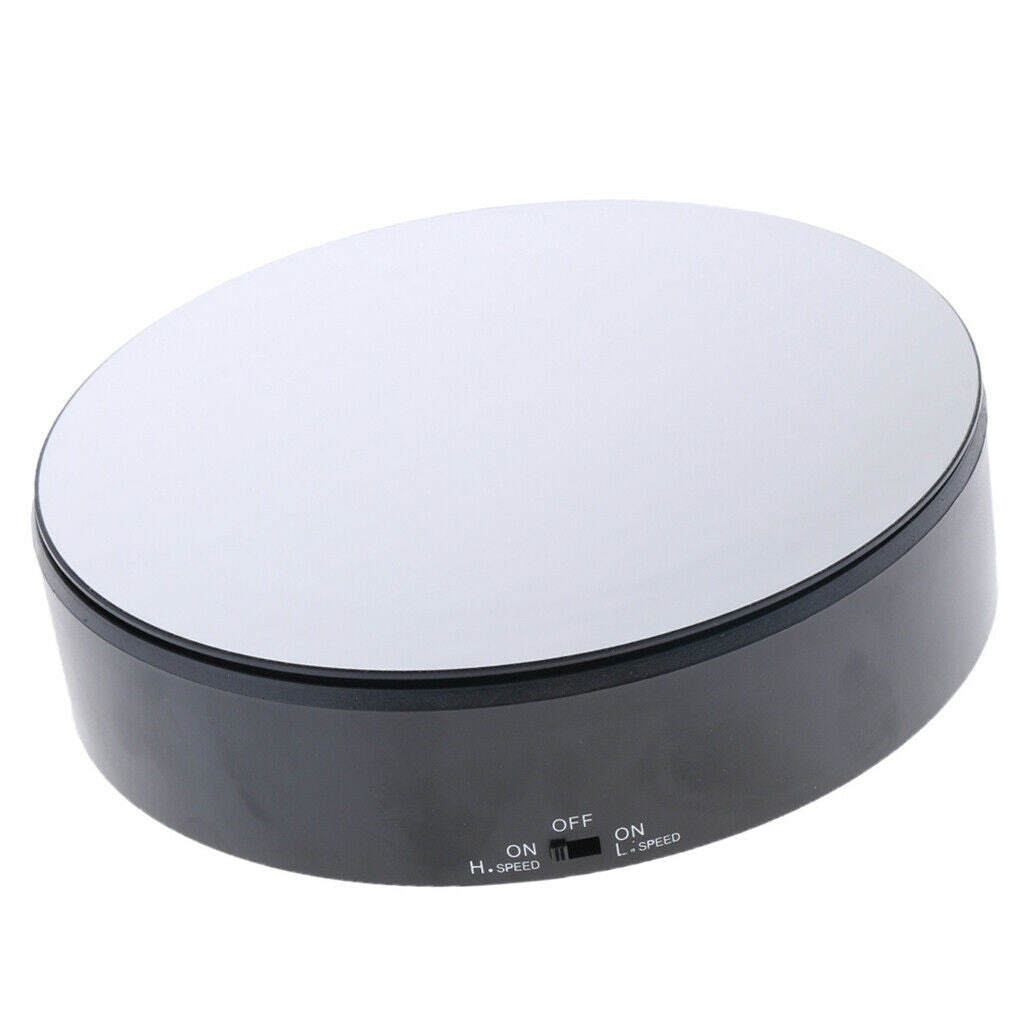 360 Degree Electric Rotating Stand Turntable Black for Jewelry Phone Display