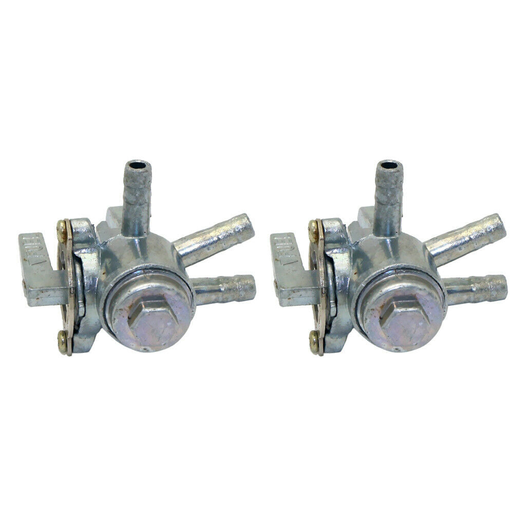 2 x 3 Way 6.2mm Dirt Bike Fuel Tank Shut Off Valve Gas Fuel Petcock Tap
