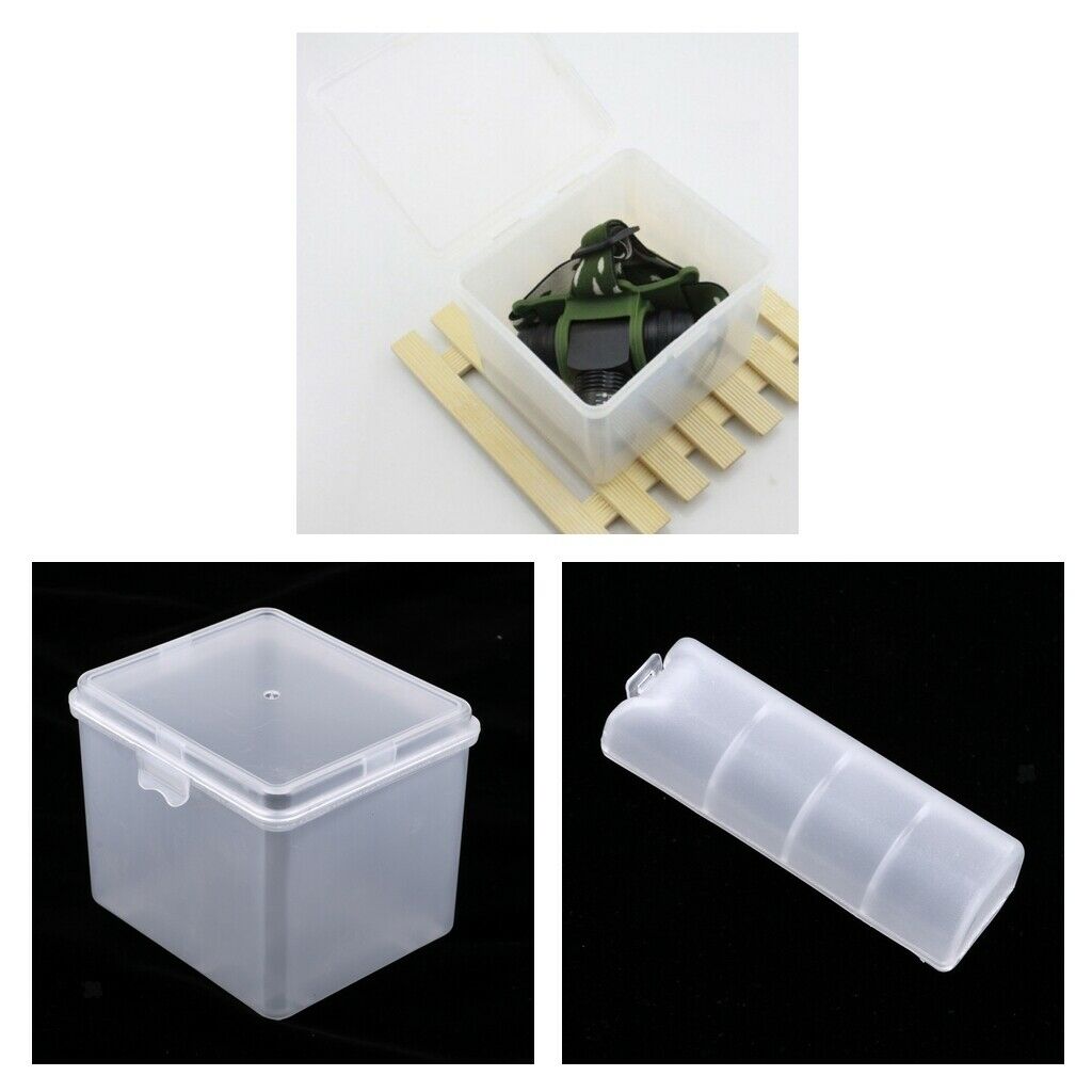2pcs Camping Storage Box Case for Battery and Headlamp Lamp Holder Small Tools