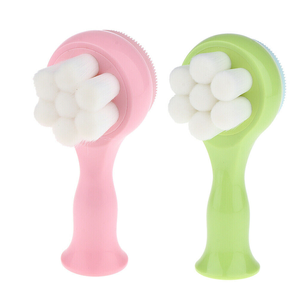 Silicone Facial Cleanser Massager Deep Pore Cleansing Face Brush Green