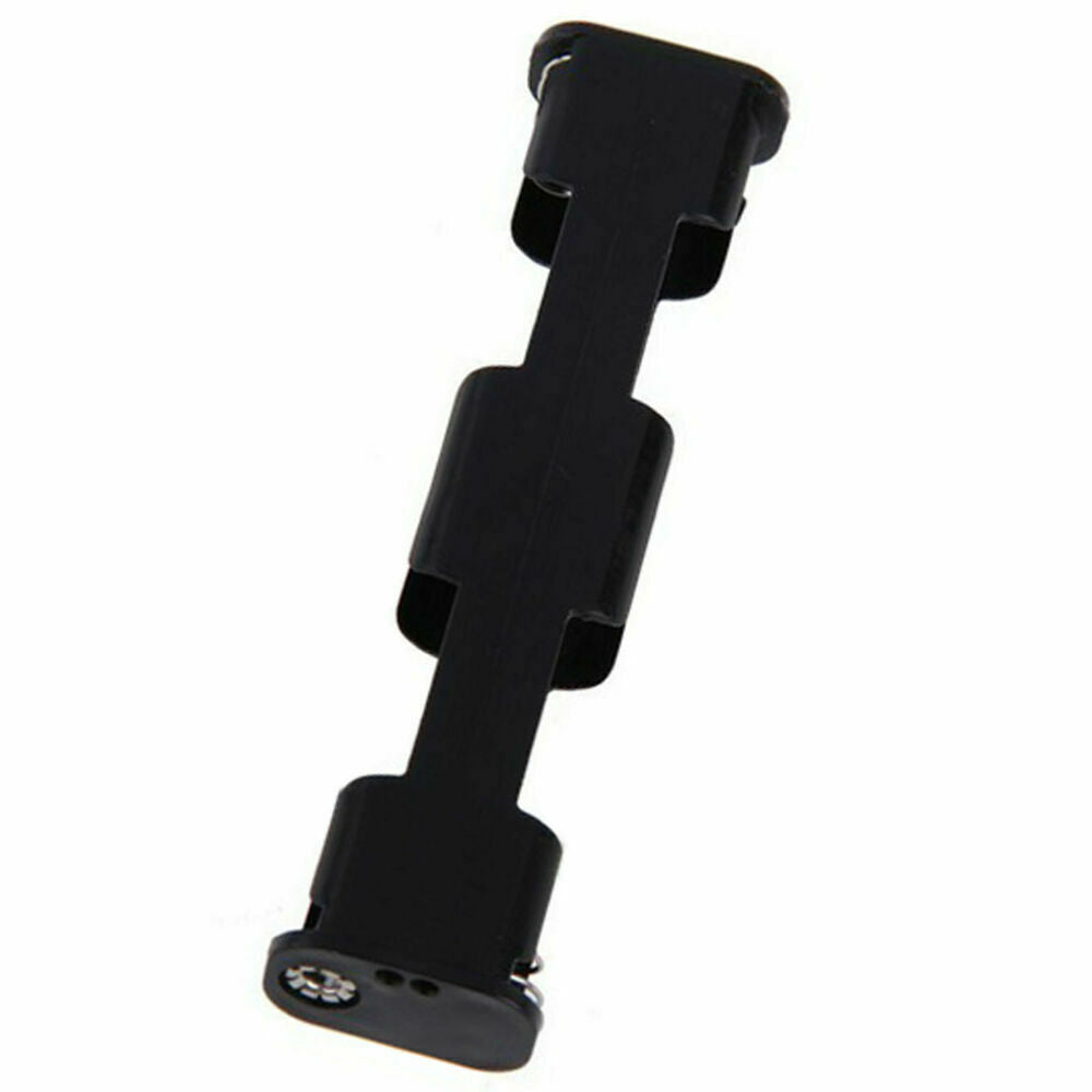 2 Pcs 4 x AA Battery Holder Plastic Box Case with Snap 9V Connector Container