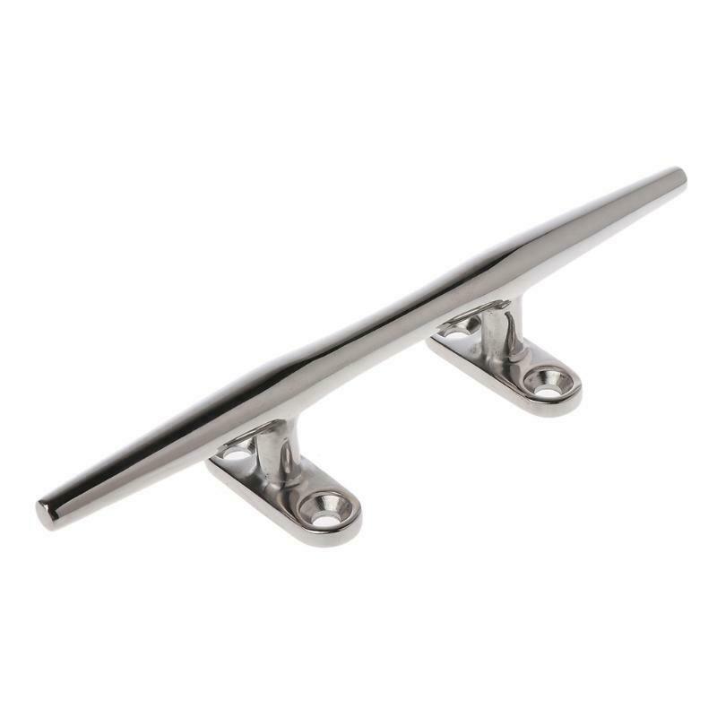 Base Boat Dock Deck Rope Cleat Marine Bollard Yacht Stainless Steel 8"/10"/12"