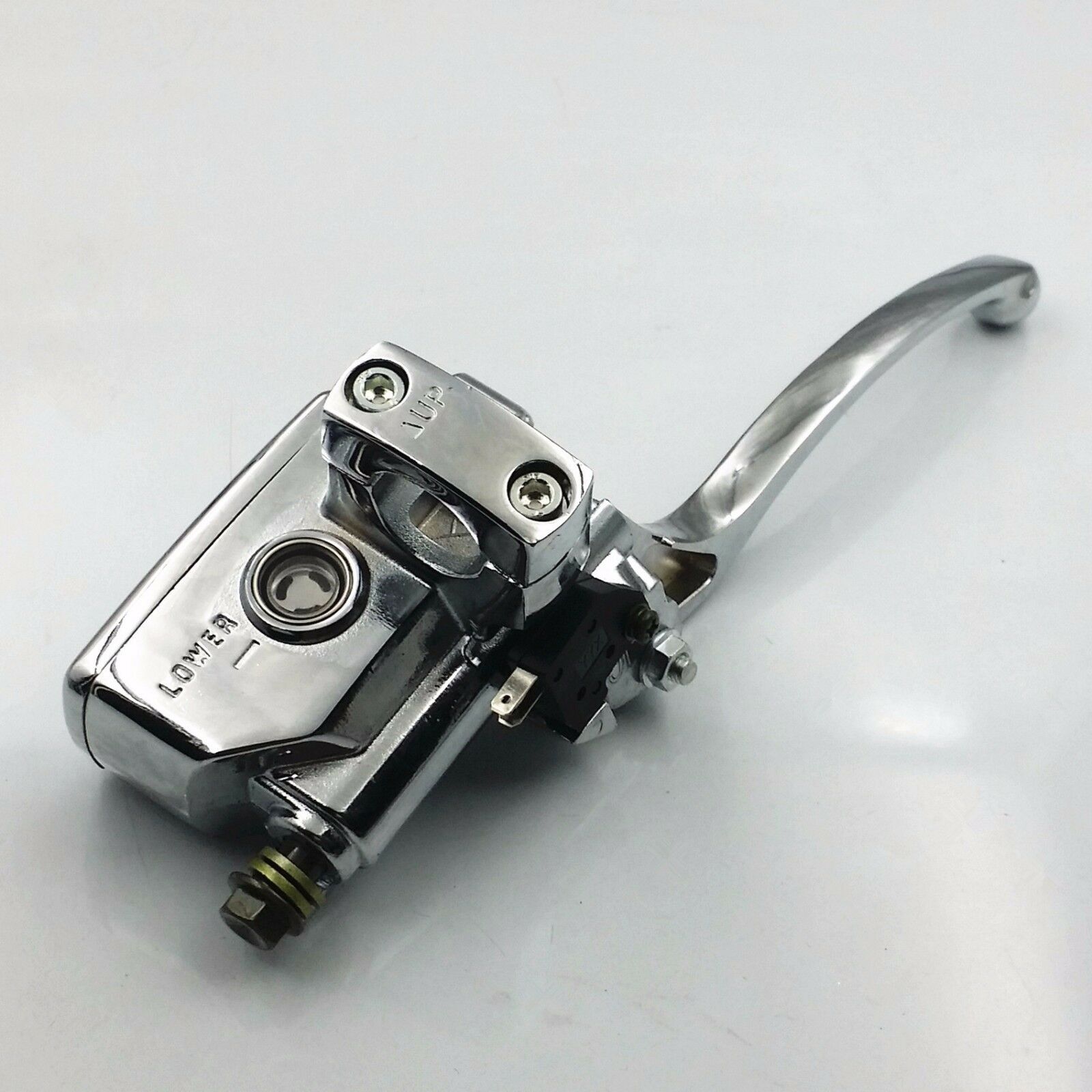 Chrome 1" 25mm Handlebar Reservoir Brake Hydraulic Clutch Master Cylinder Lever