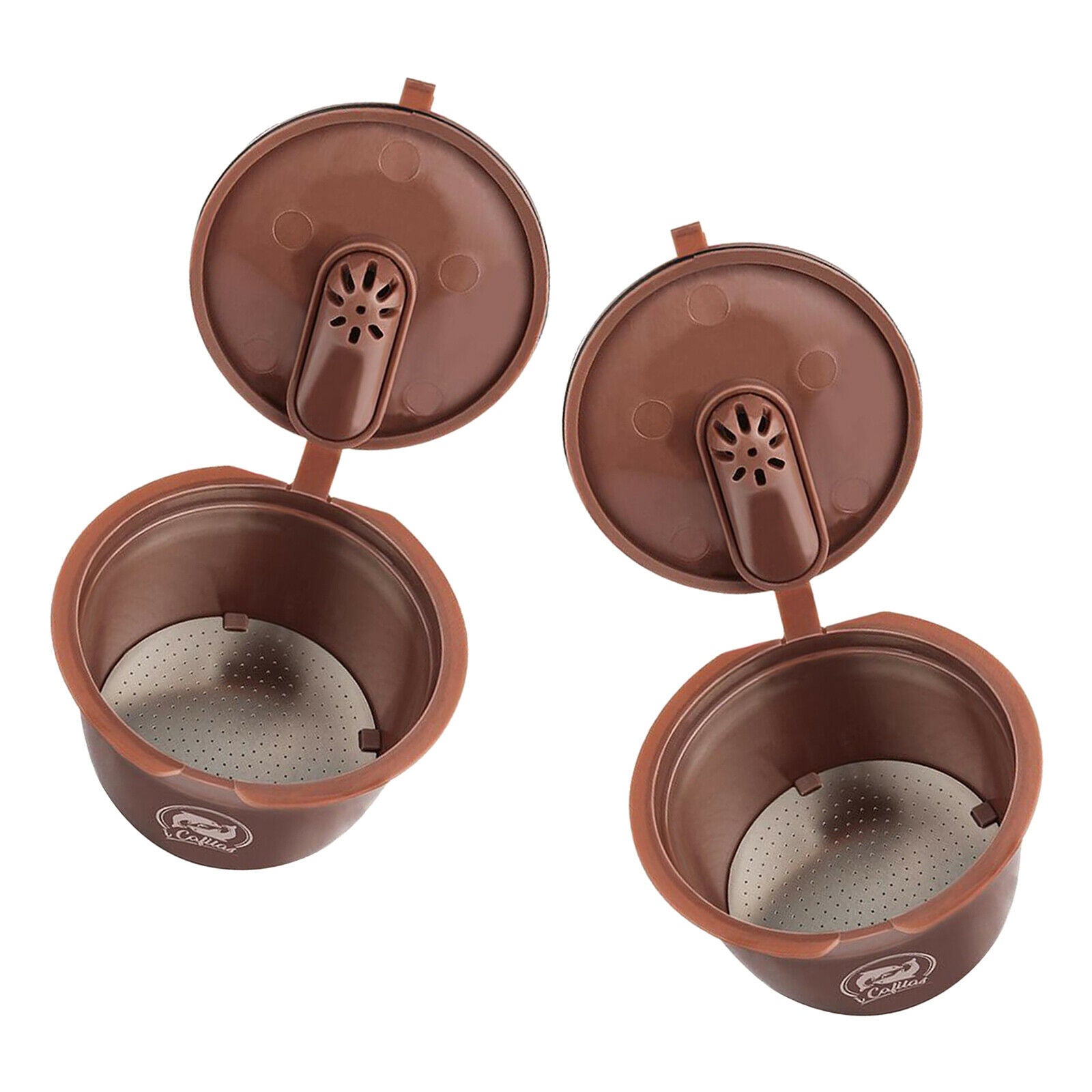2pcs Household Refillable Coffee Capsule Pod Reusable Filter Pod Durable