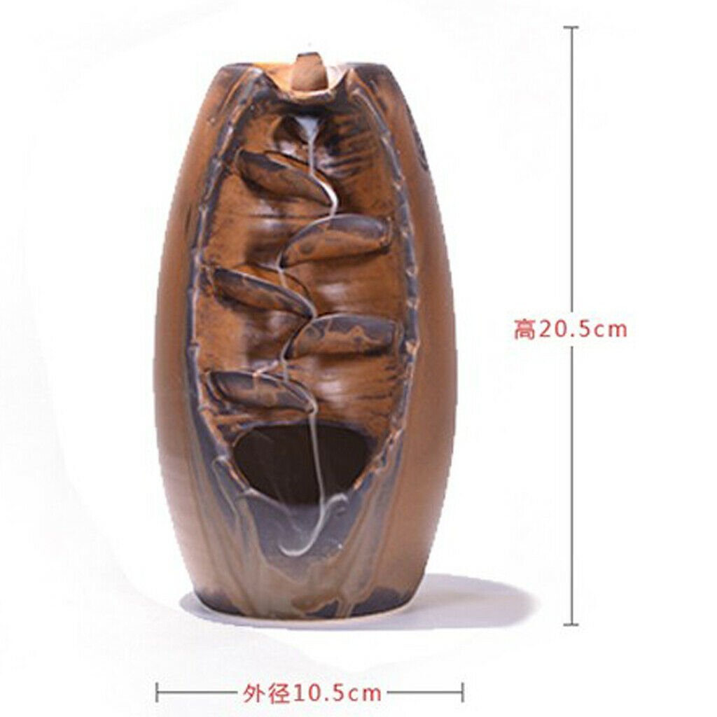 Mountain Smoke Backflow Incense Burner Stick Cone Holder Decor Ornament b