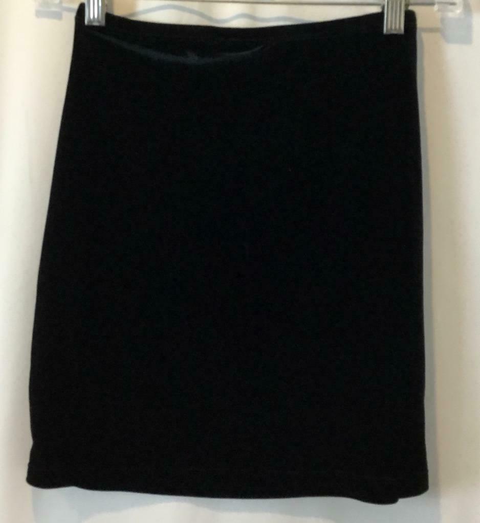 Girls 3-pc Black Velvet Outfit Size 10 Skirt Camisole Jacket Rhinestone Accents