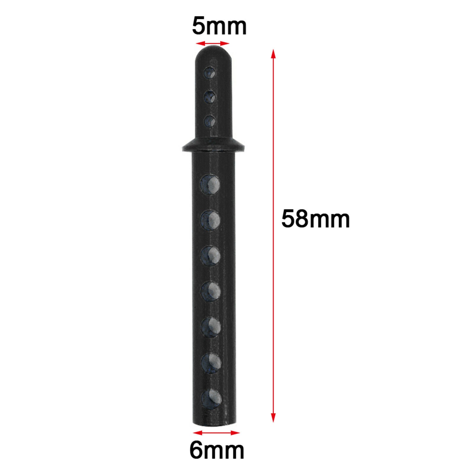 Aluminum Body Post Mounts With R-Clip Pins For 1:10 1: 8 RC Car Black