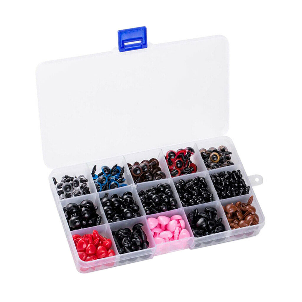 560x Plastic Safety Eyes and Noses Craft for Plush Bear Craft Accessories