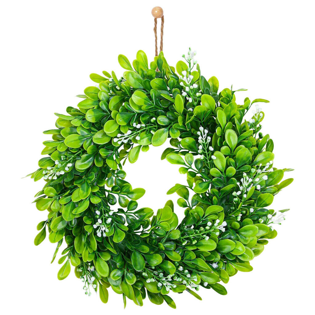 Artificial Boxwood Wreath Front Door Handmade Garlands Party Home Decoration