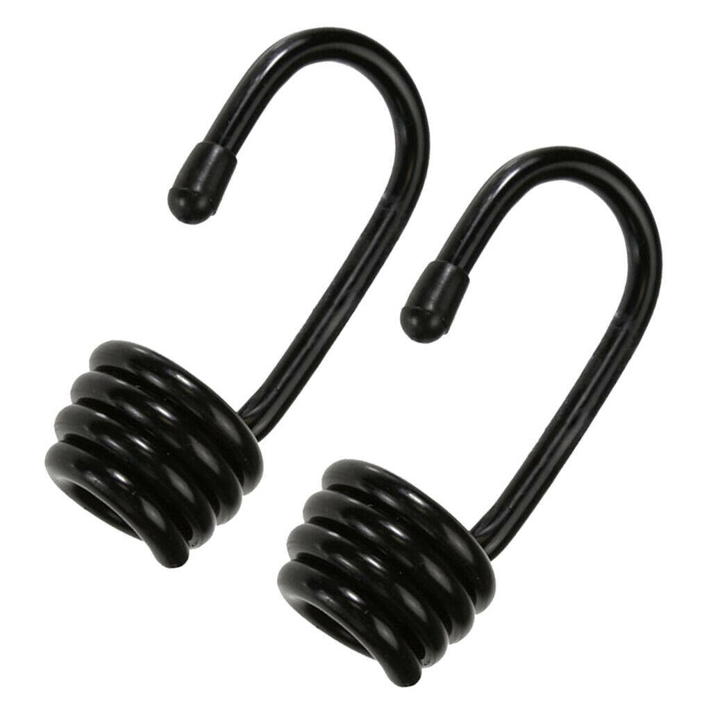 2pcs plastic coated steel wire hooks 8mm bumper cord bungee