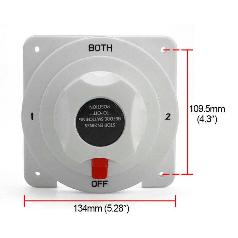 12V-36V Dual Battery Switch Disconnect Isolator Selector Boat Car RV ATV Trailer