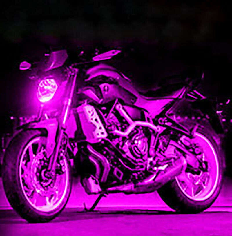 10pcs Small Pink LED Black DOME Motorcycle-Chopper-Bobber Turn Signal Lights