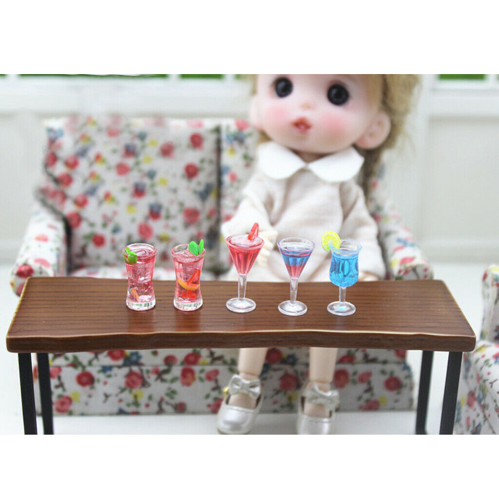 10 lot 1/12 Mint Cocktail Glasses Drinks Kitchen Pub Bar DIY Life Scenes