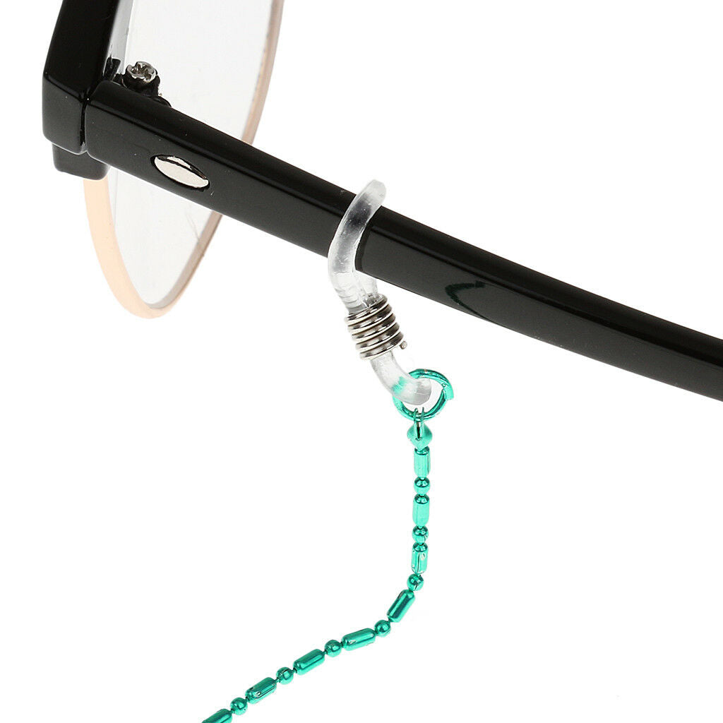 Reading Glasses Spectacles Sunglasses Holder Neck Cord Metal Chain - Green