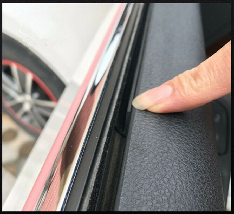 4M Black Rubber Sealed Strip Car Front Rear Side Window Edge Trim Weatherstrip