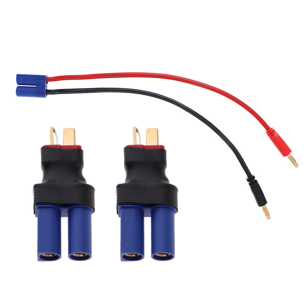 4.0mm Banana to EC5 Male Connector + EC5 T-Plug Male to Female Aircraft Battery