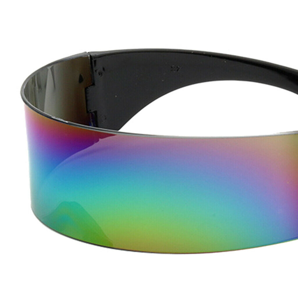 4PCS Unisex Fashion Futuristic Sunglasses Robotic Narrow Sun Glasses Eyewear