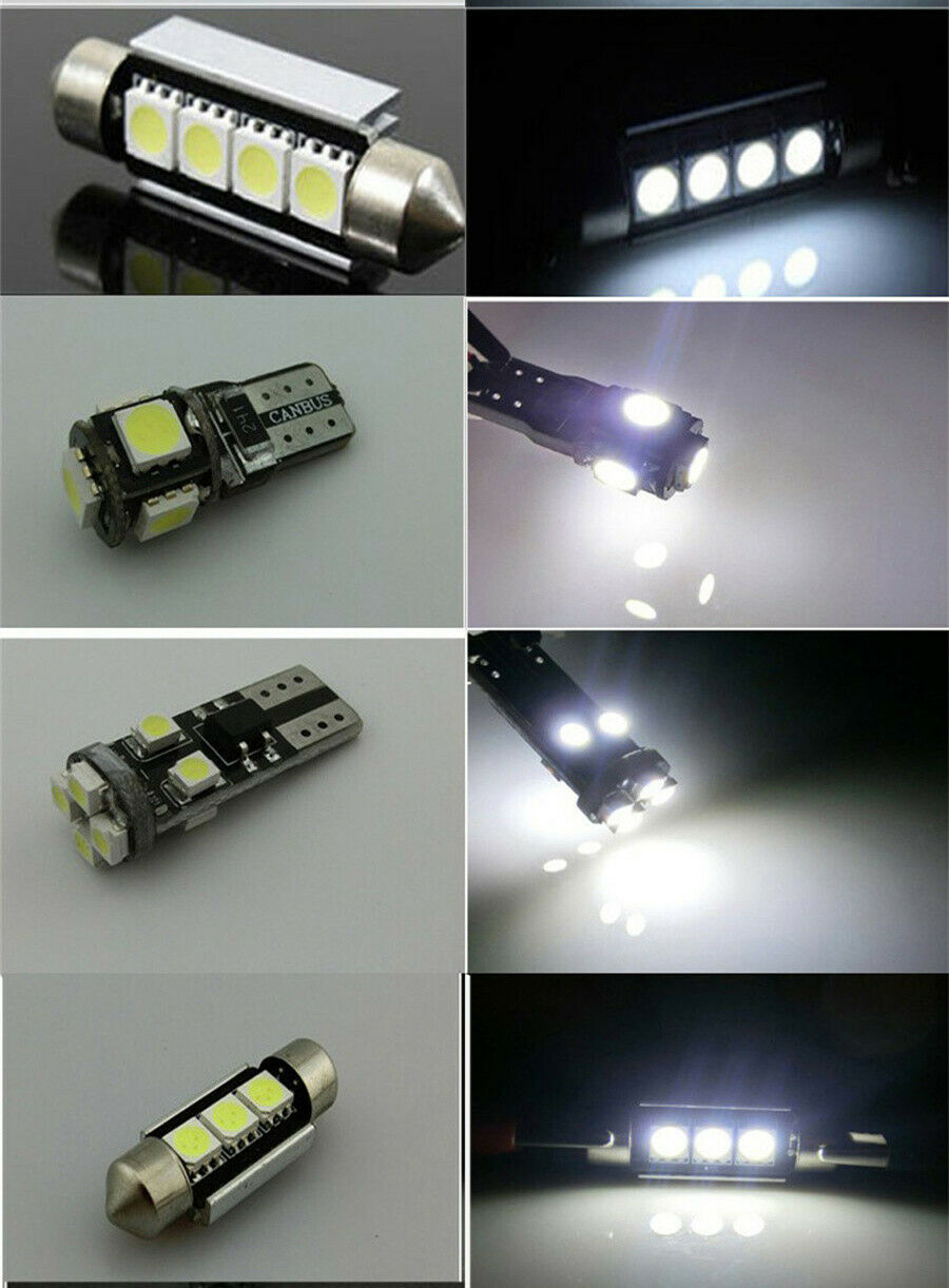 19X Car Interior Light  lamp  Dome Map License Plate Light Bulbs LED Package Kit