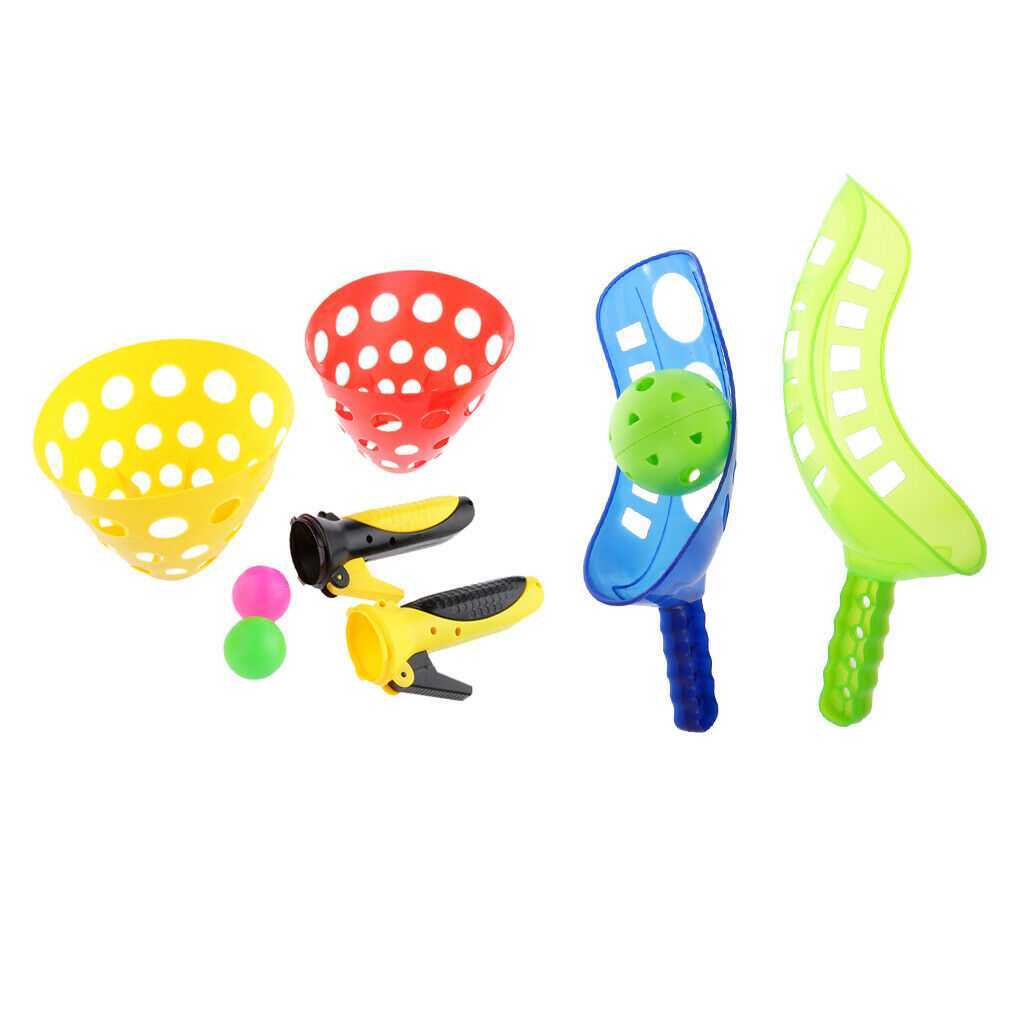 2 Set Garden Beach Toss Throw Catch Scoops Ball Shoot Toys Set Party Family