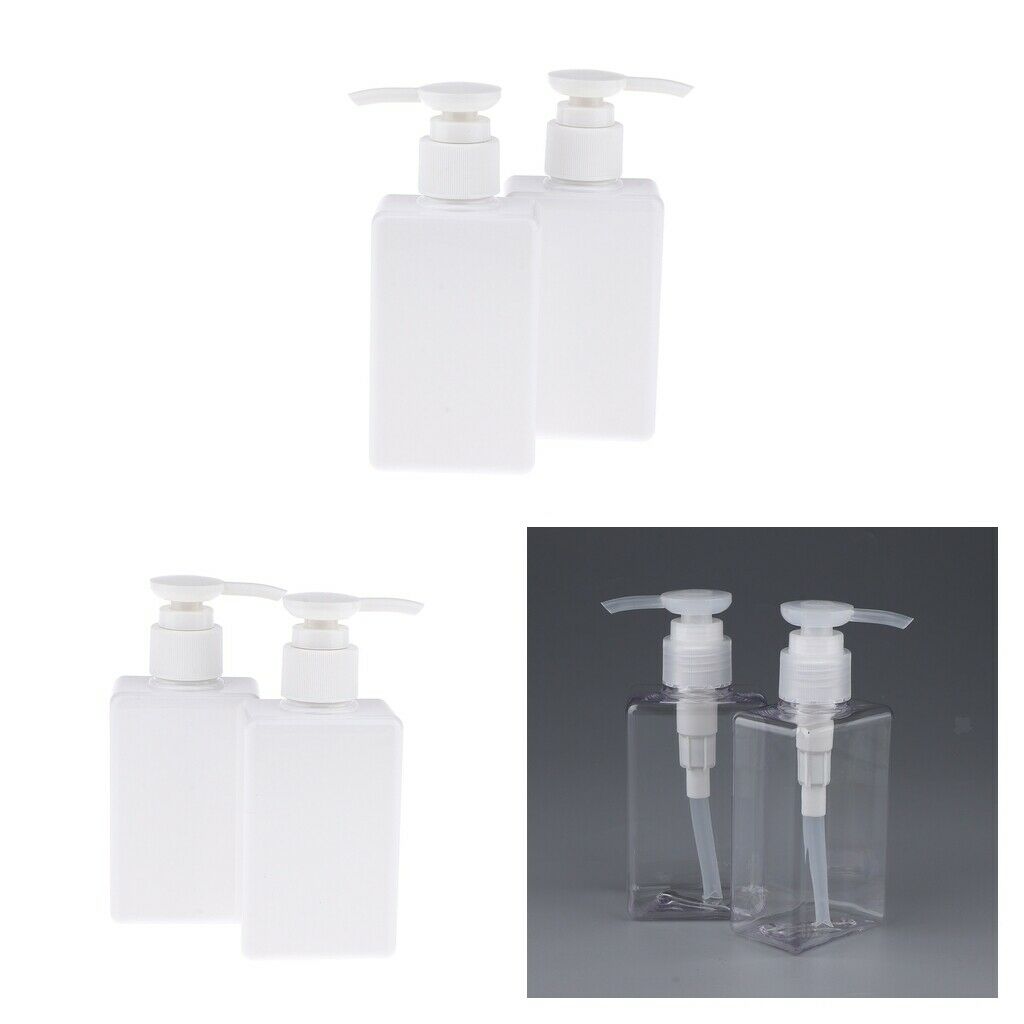 6x 150ml PET Empty Flat Pump Bottles Containers Storage Holder for Emulsion