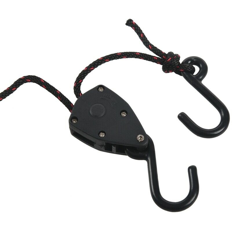 2 PCS Pulley Ratchets Kayak and Canoe Boat Bow and Stern Rope Lock Tie Down StB5
