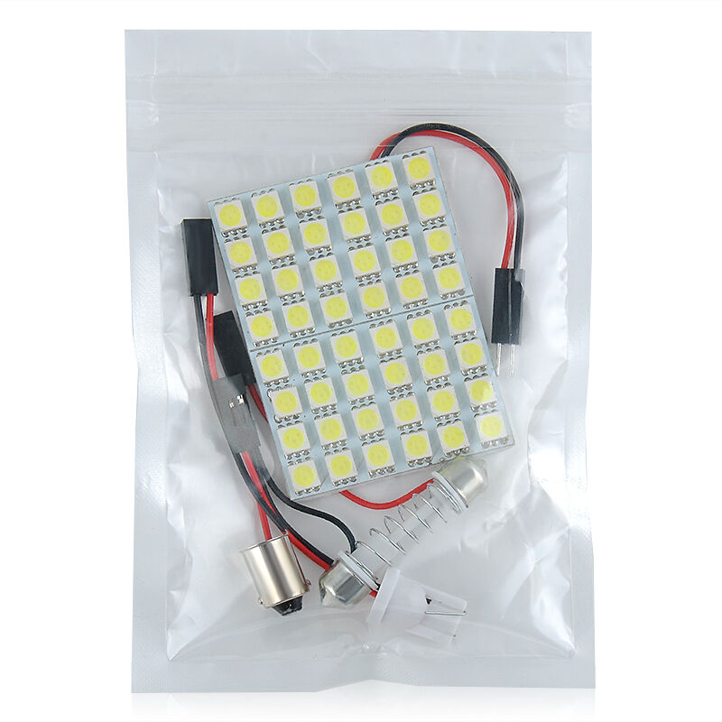 Car Interior 5050 LED White Light 48 SMD Lamp Panel T10 Festoon Dome BA9S 12V 5W